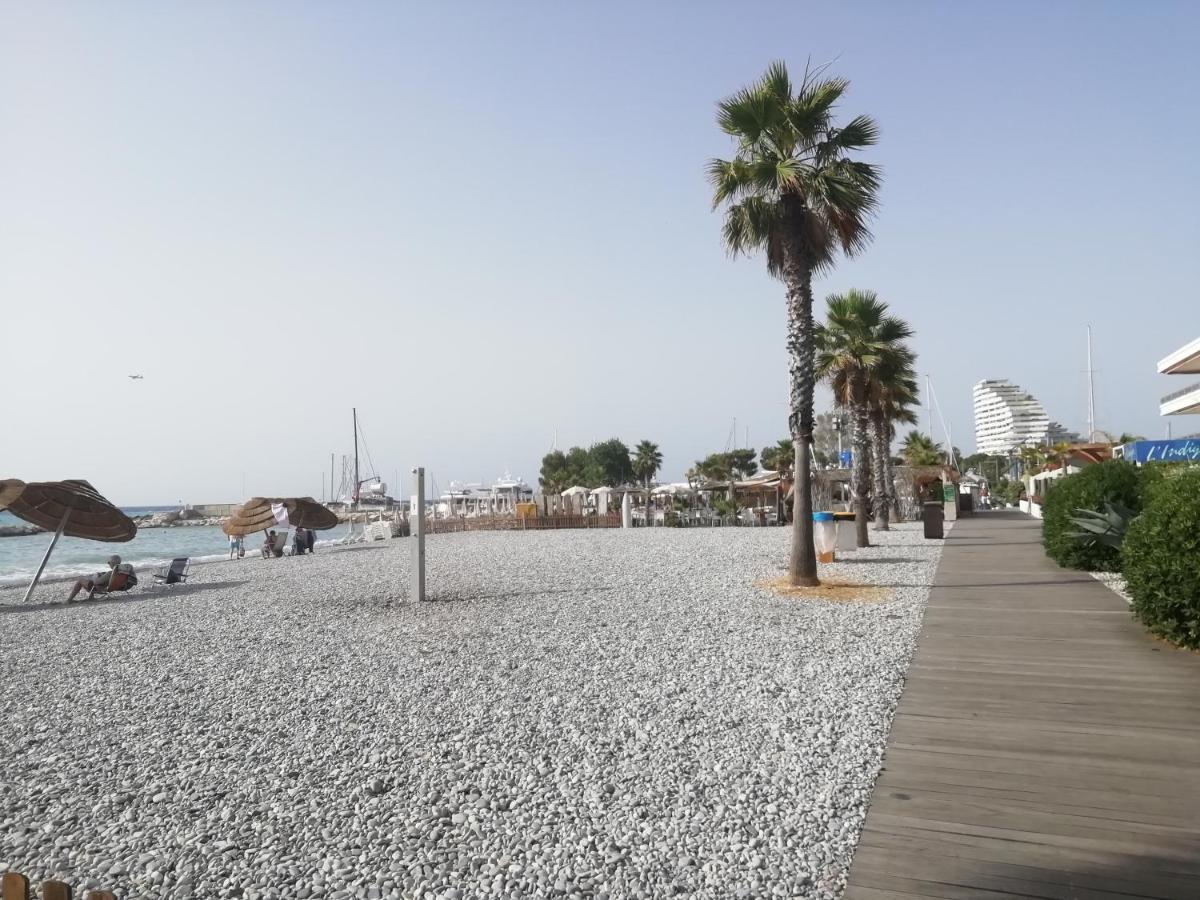 Cote D'Azur Joli Studio 50M Plage, Climatisation , Parking. ヴィルヌーヴ・ルベ エクステリア 写真