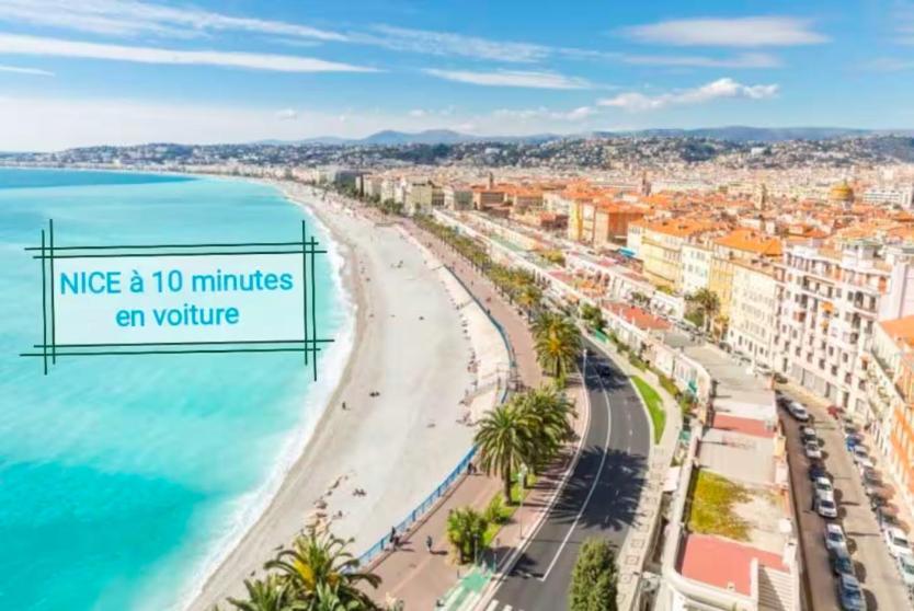Cote D'Azur Joli Studio 50M Plage, Climatisation , Parking. ヴィルヌーヴ・ルベ エクステリア 写真